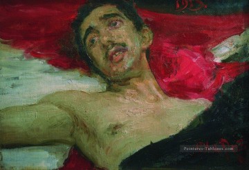 homme blessé 1913 Ilya Repin Peinture à l'huile